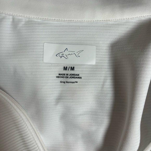 Greg Norman Collection White Zip-Up Vest Shirt Medium - Picture 5 of 10